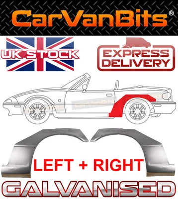 CUERPO DE REPARACIÓN DE ARCO DE RUEDA TRASERA PARA MAZDA MX-5 MX5 NA 89-98 PANEL ÓXIDO UMBRAL EXTERIOR X2 Foto 1 de 4