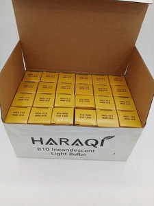 24 Incandescent Candle Light Bulbs E12 40 watt clear B10 1500 Hour Service Life - Picture 1 of 5