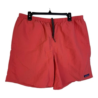 Patagonia Shorts Mens XL Coral Pink Orange Baggies Lined Drawstring - Image 1 of 4