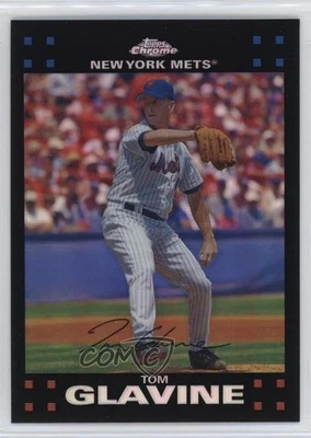 2007 Topps Chrome Refractor Tom Glavine #165 HOF - Image 1 of 2