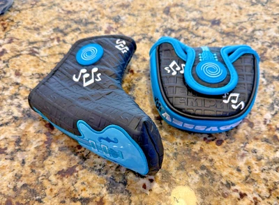 Odyssey Mallet & Putter Head Cover Blue Black w/ guitar musical notes NEW