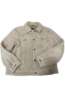 Levi's Sherpa Oat Snap-Button Down Trucker Jacket Men's Sz XL - Picture 1 of 5