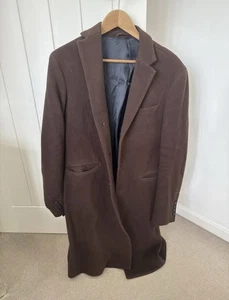 Men’s Brown Gant overcoat Size M - Picture 1 of 3