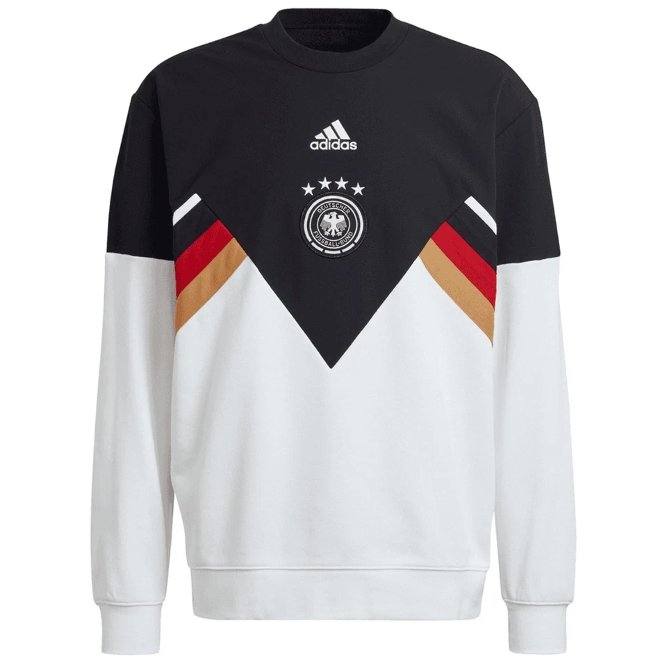 ⚽️RARO⚽️ NUEVO CON ETIQUETAS Adidas Alemania Selección Fútbol Fútbol Sudadera Hombres Talla S Foto 1 de 4