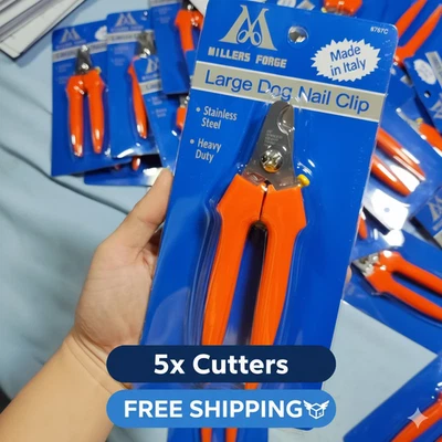 5Pcs Millers Forge Pet Nail Clipper Cutter Trimmer For Thick Nails Made in Italy