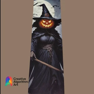 Dark Realms - Pumpkin Witch Lesezeichen - Spooky Halloween Art 🎃💀 - Bild 1 von 1