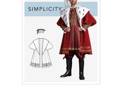Disfraz Simplicity patrón de costura 9096 para hombre talla 34-42 Foto 1 de 4