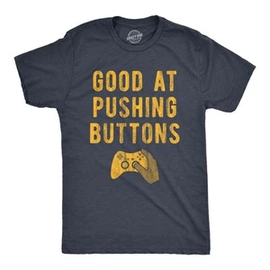 Camiseta Para Hombres Buena Para Empujar Botones Divertida Videojuego Jugador Regalo Novedad Camiseta - Imagen 1 de 7