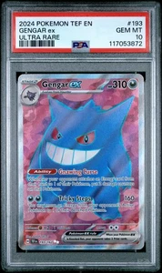 Gengar Ex Ultra Rare Pokemon Tef En-Temporal Forces - 193 NM PSA 10 - Picture 1 of 2