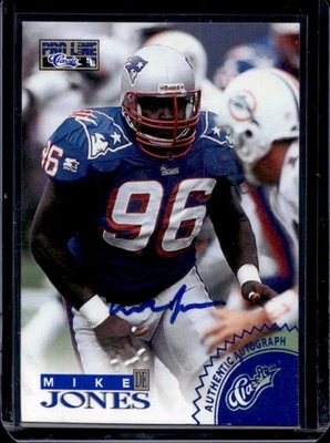 1996 Score Board Pro Line Mike Jones Auto Blue #NNO Patriots - Image 1 of 2
