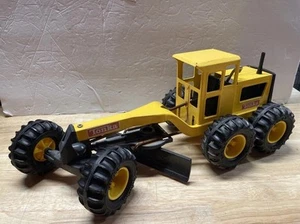 VTG Y2K Tonka Road Grader Truck Yellow Black Metal & Plastic Toy - Picture 1 of 18