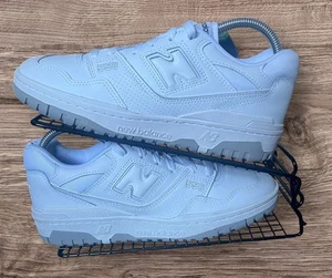 New Balance 550 Leather White Grey Size UK 7.5 Mens Trainers BB550PB1 - NEW - Picture 1 of 12