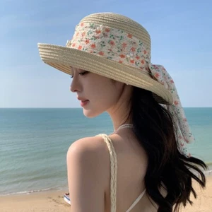 Large Brim Flower Fisherman Cap Breathable Wide Brim Sun Hat Unisex - Picture 1 of 16