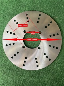 BUGGY REAR BRAKE DISC. 250mm DIAMETER. 75mm CENTRE HOLE. 65mm PCD. - Picture 1 of 4