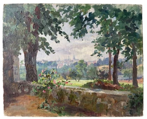 Paul Emile PISSARRO (circle) IMPRESSIONISM SPRING COUNTRYSIDE OIL PAINTING 1920 - Picture 1 of 14