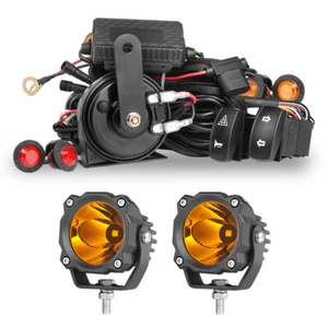 2.6" LED Pods Driving Light Offroad Spot Ditch Lights Amber& UTV Turn Signal Kit - Picture 1 of 24
