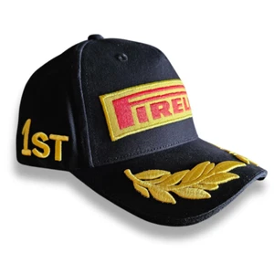 PIRELLI Podium Hat Official F1 Racing 1st Place PZERO Adjustable Cap Black/Gold - Picture 1 of 8