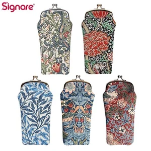 Glasses Pouch Eyeglass Sunglasses Case William Morris by Signare Tapestry - Picture 1 of 25