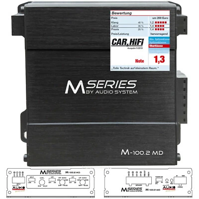 Audio System 300 Watt micro 2-Kanal-Verstärker M100.2MD digital Endstufe für ISO - Bild 1 von 4