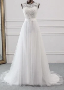 Womens Sweetheart white Long Wedding dress with lace up corset (see description) - Picture 1 of 10