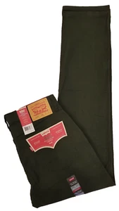 Levi's 502 Regular Taper Boys Chino Pants 20REG 30X32 Dark Green Adjusted Waist  - Picture 1 of 6