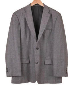 Hugo Boss Pasini2 Gray Birdseye Woven Italian Wool Sport Coat Jacket Blazer 40 R - Picture 1 of 9