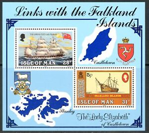 Isle of Man #SGMS264 MNH S/S 1984 Falklands Karran Elizabeth Sumatra [259 MiBl7]