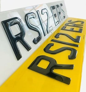Number Plates - 2D/3D/4D - PREMIUM Car Reg Plates - EV/UK/GB - FRONT/REAR/PAIR - Picture 1 of 37