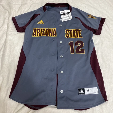 NWT Adidas Arizona State Sun Devils Womens M Fastpitch Softball Jersey Concrete Cover