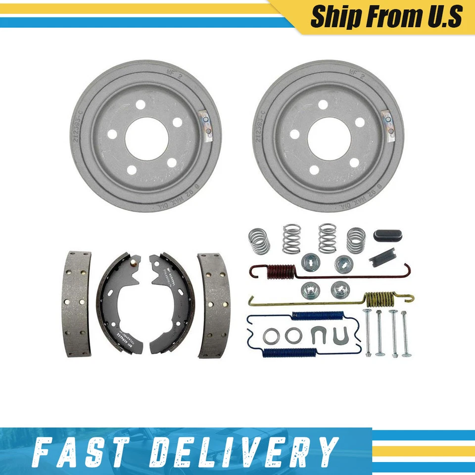 Tambores de freno traseros zapatas de freno y herrajes kit de resorte para Eagle Premier 1988 Foto 1 de 4