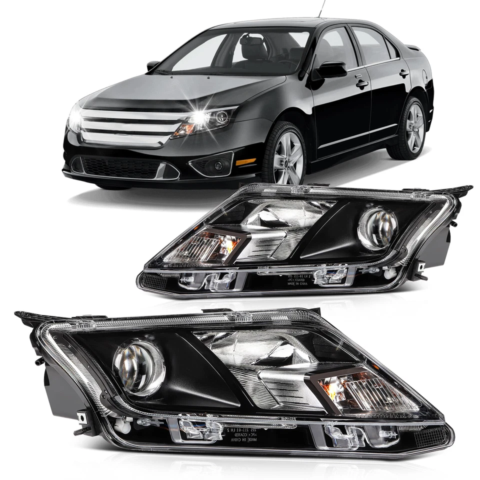 Headlight Assembly For 2010-2012 Ford Fusion Left+Right Headlight — 第 1/4 张图片