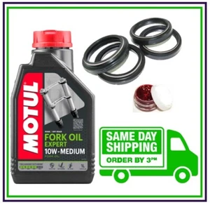 Suzuki VL 1500 LC Intruder W 1998 Fork Oil Dust Seals Motul Oil Repair Kit - Picture 1 of 9