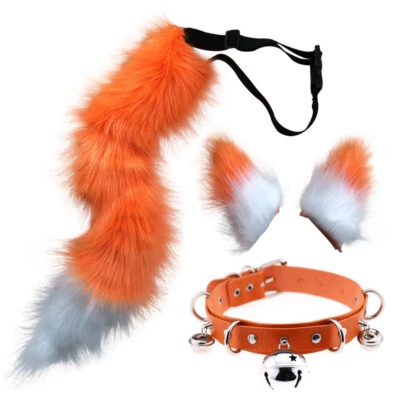 Halloween Hand-Made Wolf Ear Hairpin Fox Tail Cos Beast Ears Beast Tail Suit Acc - Image 1 of 4