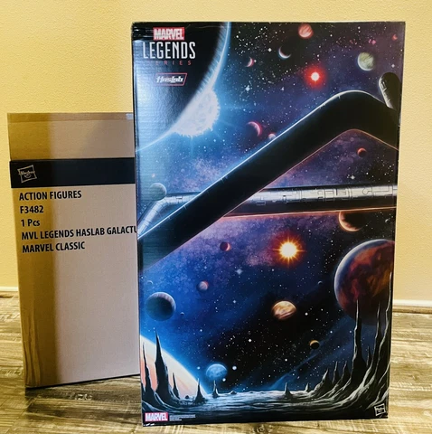 Marvel Legends Haslab GALACTUS 32" Figure Doom Head/3 Face Plates & Box Only Cover