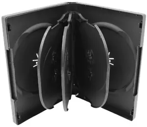 Standard Black DVD 8-Disc 27mm New Replacement Premium Movie Storage Shell Case - Imagen 1 de 6