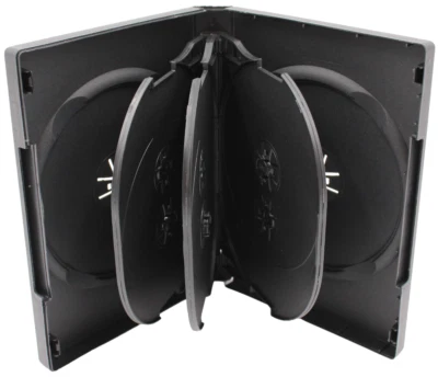 Standard Black DVD 8-Disc 27mm New Replacement Premium Movie Storage Shell Case - Image 1 of 4