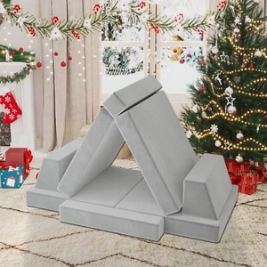 8 Pcs Kids Couch Sofa Fold Out Couch Play Set Modular Foam Play Couch Xmas Gift - Picture 1 of 8