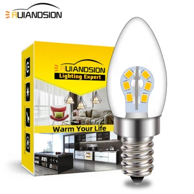 Ruiandsion E12 LED Lampadina Frigorifero Lampadario Luce 12-80V Bianco Caldo - Immagine 1 di 4