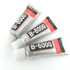 LOT de 3 TUBES DE COLLE 3ML pour BIJOUX B6000 TRANSPARENT CABOCHONS EMBOUTS - Foto 1 di 1