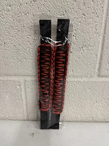 Badass Moto Gear Paracord Red/Black Headrest Grab Handles For Jeep, Trucks, ETC - Foto 1 di 7