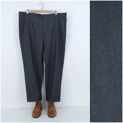 Pantalones de vestir para hombre 44 cintura 28,5 pierna MARKS&SPENCER gris lana pantalones pantalones Foto 1 de 4