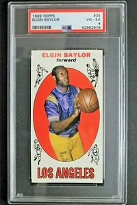 Elgin Baylor LA Lakers HOF 1969 Topps #35 Graded Card Vintage PSA 4  - Picture 1 of 3