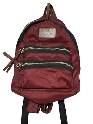 Auténtica mochila Marc by Marc Jacobs de nailon borgoña Foto 1 de 4