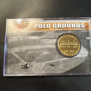 MLB POLO GROUNDS 24 KT GOLD MEDALLION LE COIN/CARD - Picture 1 of 5