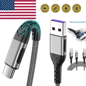 2-Pack 10ft USB A to C Charging Cable - Safe and Fast Performance - Picture 1 of 11
