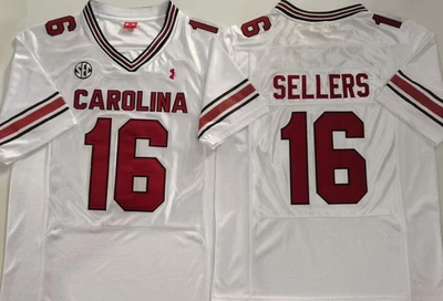 South Carolina Gamecock #16 LaNorris Sellers Red/black Jersey Stitched all sizes