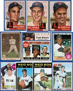 TOPPS 42 VINTAGE RED SOX BASEBALL CARD 5 AUTOGRAPH AUTO 1950s-1970s TED WILLIAMS - Picture 1 of 24
