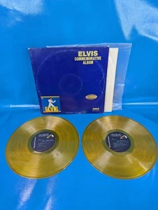 Elvis Commemorative Album (1973 2-LP Record) Gold/Yellow Vinyl Color Gatefold - Picture 1 of 9