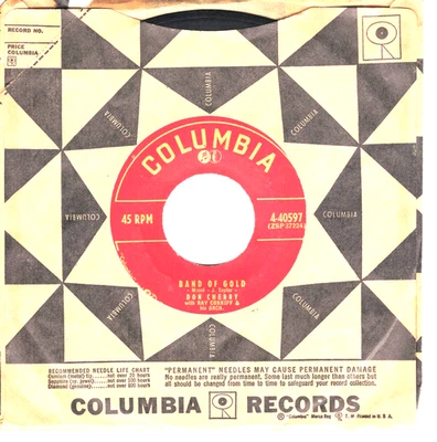 Don Cherry:   Band Of Gold / Rumble Boogie .. 45 RPM 8426 - Image 1 of 3