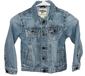 STYLISH!!! OshKosh B'gosh Girl's Size 5T Blue Denim Jean Jacket Medium Wash - Picture 1 of 6